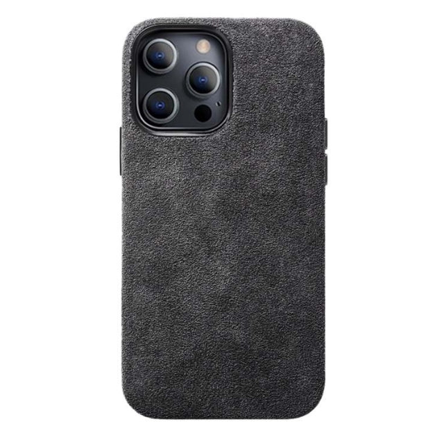 Charcoal Black Alcantara iPhone Case